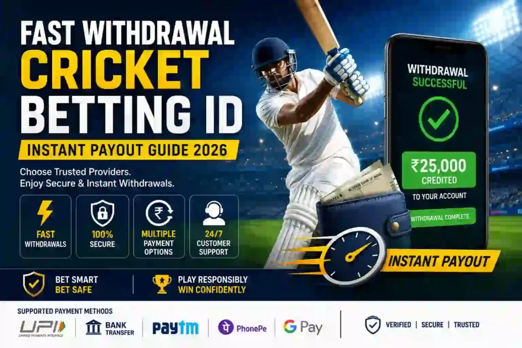 Fast Withdrawal Cricket Betting ID